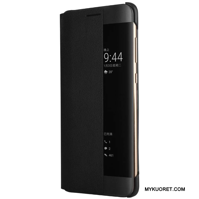 Kuori Huawei Mate 10 Nahka Musta Puhelimen Kuoret, Kotelo Huawei Mate 10 Suojaus