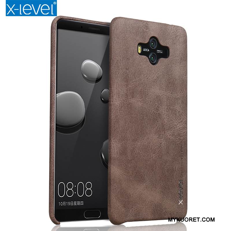 Kuori Huawei Mate 10 Nahka Ultra Murtumaton, Kotelo Huawei Mate 10 Suojaus Vaalean Ohut