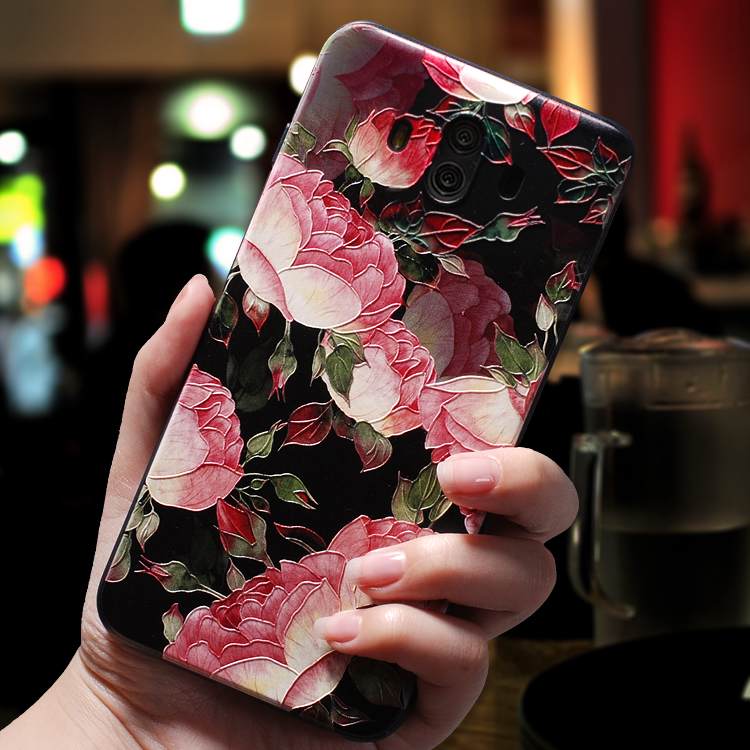 Kuori Huawei Mate 10 Pehmeä Neste Punainen Puhelimen Kuoret, Kotelo Huawei Mate 10 Suojaus Murtumaton Ripustettavat Koristeet