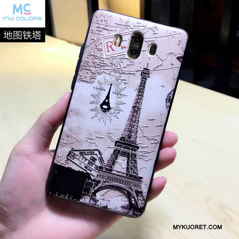 Kuori Huawei Mate 10 Pehmeä Neste Trendi Murtumaton, Kotelo Huawei Mate 10 Kohokuviointi Puhelimen Kuoret Harmaa