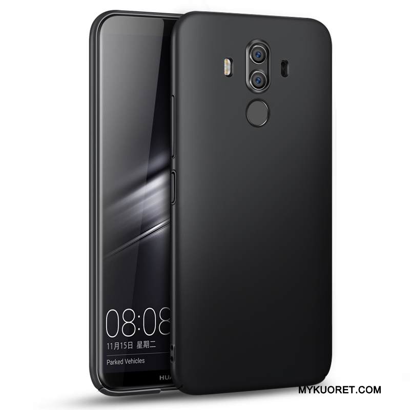 Kuori Huawei Mate 10 Pro Laukut Pesty Suede Musta, Kotelo Huawei Mate 10 Pro Suojaus Kova Murtumaton