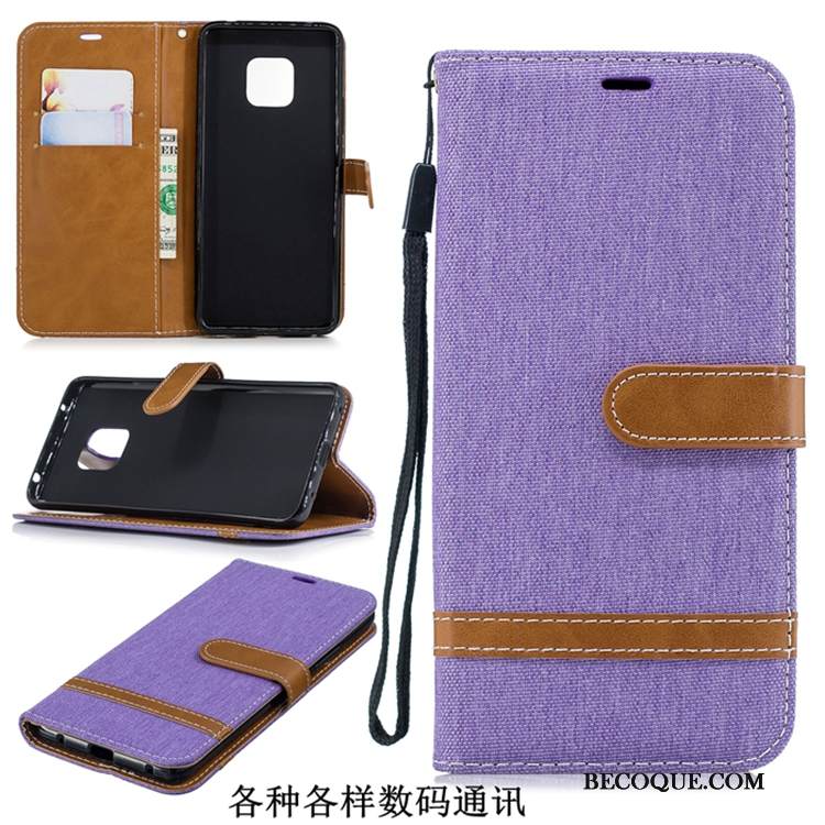 Kuori Huawei Mate 20 Pro Suojaus Denimi Puhelimen Kuoret, Kotelo Huawei Mate 20 Pro Laukut Uusi Violetti