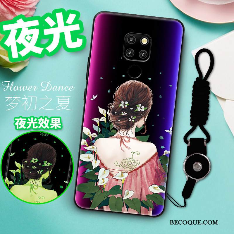 Kuori Huawei Mate 20 Silikoni Lasi Ultra, Kotelo Huawei Mate 20 Luova Ripustettavat Koristeet Puhelimen Kuoret