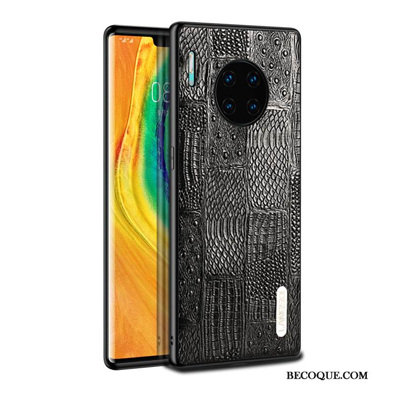 Kuori Huawei Mate 30 Laukut Liiketoiminta Musta, Kotelo Huawei Mate 30 Suojaus Ylellisyys Suuri