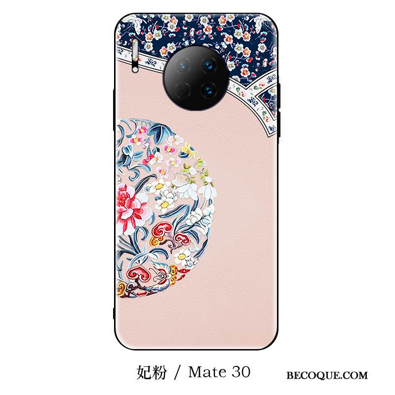 Kuori Huawei Mate 30 Luova Net Red Murtumaton, Kotelo Huawei Mate 30 Silikoni Taide Pesty Suede