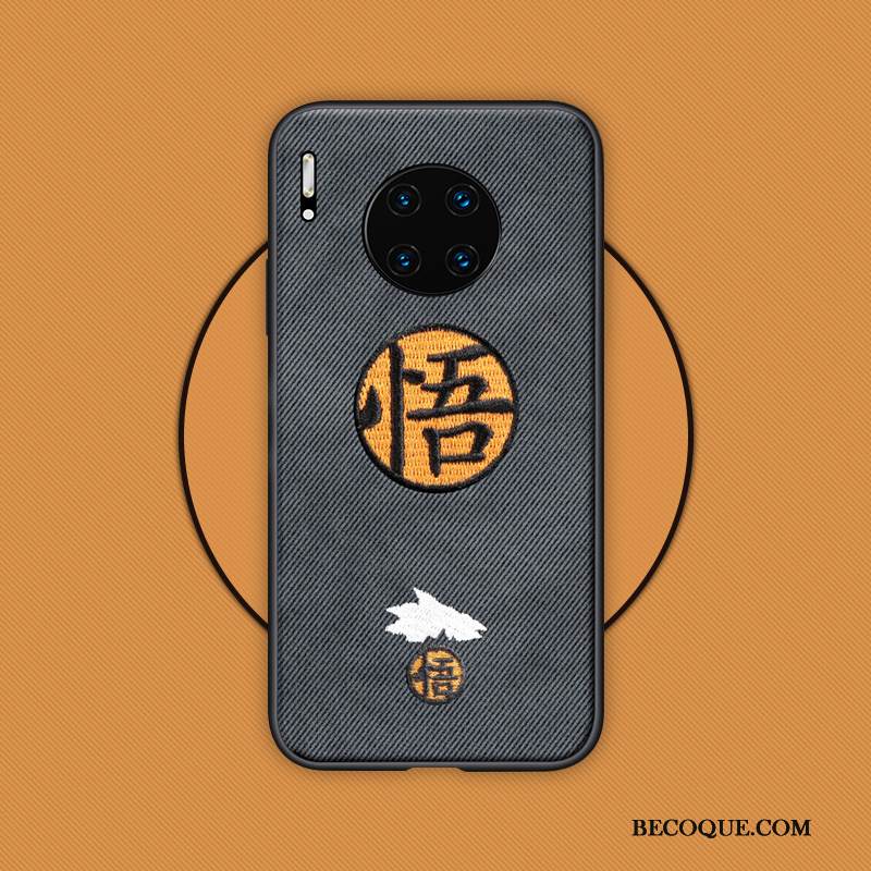 Kuori Huawei Mate 30 Pehmeä Neste Musta Persoonallisuus, Kotelo Huawei Mate 30 Luova Kirjonta Tide-brändi