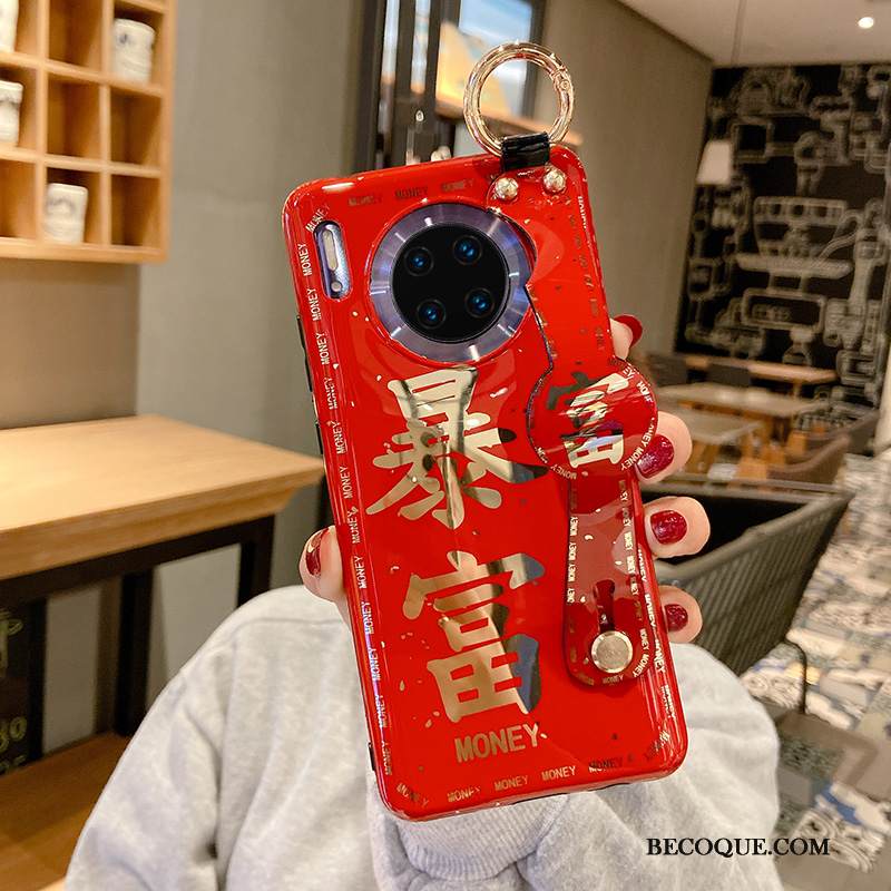 Kuori Huawei Mate 30 Pro Pehmeä Neste Murtumaton Puhelimen Kuoret, Kotelo Huawei Mate 30 Pro Silikoni Punainen Rikkaus
