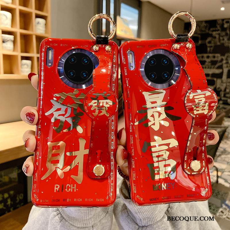 Kuori Huawei Mate 30 Suojaus Yksinkertainen Puhelimen Kuoret, Kotelo Huawei Mate 30 Pehmeä Neste Net Red Rikkaus