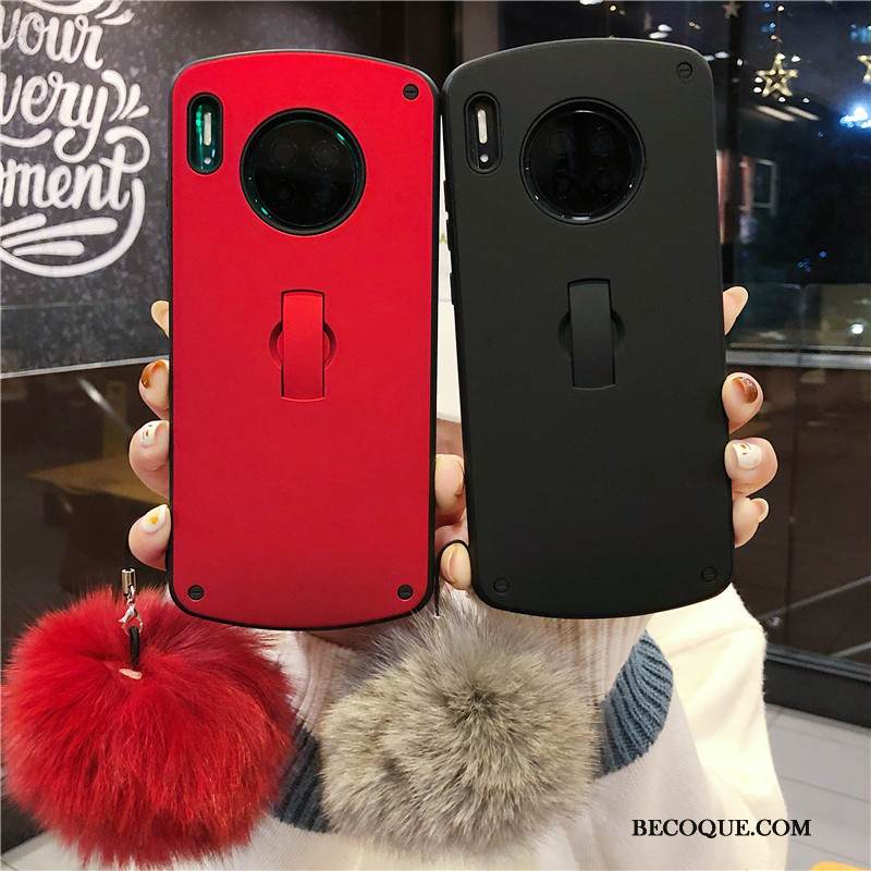 Kuori Huawei Mate 30 Tuki Tide-brändi Pompon, Kotelo Huawei Mate 30 Laukut Pesty Suede Rengas