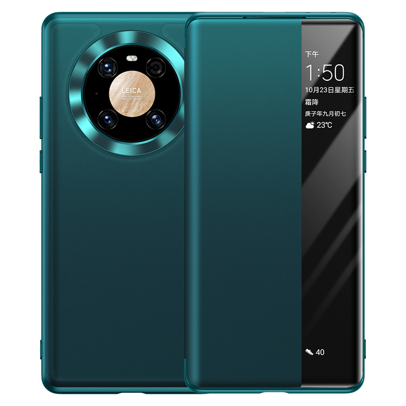 Kuori Huawei Mate 40 Suojaus Vihreä Puhelimen Kuoret, Kotelo Huawei Mate 40 Nahka