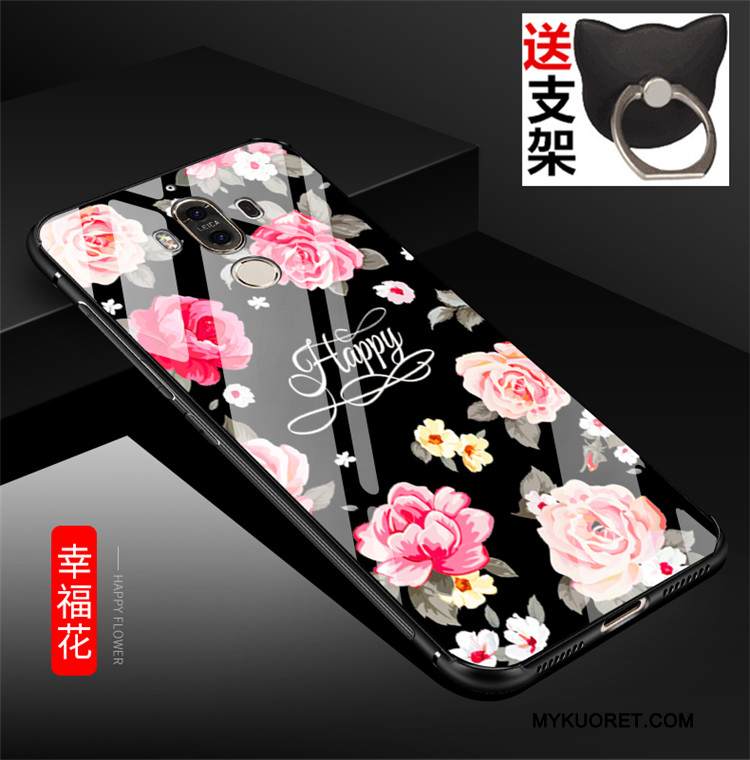 Kuori Huawei Mate 9 Laukut Puhelimen Kuoret Musta, Kotelo Huawei Mate 9 Pehmeä Neste Karkaisu