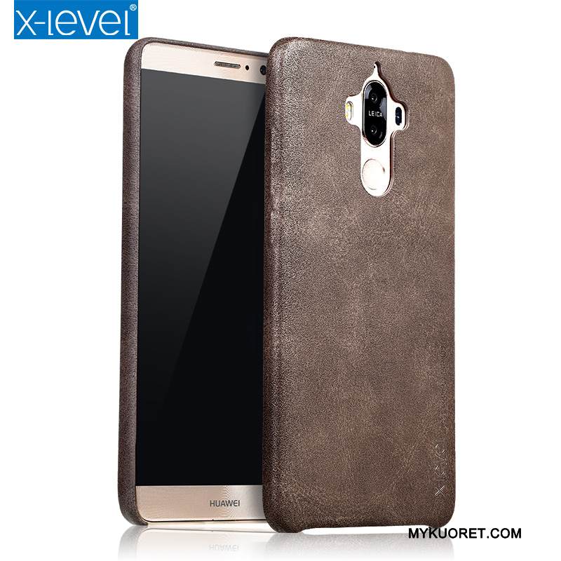 Kuori Huawei Mate 9 Nahka Puhelimen Kuoret Murtumaton, Kotelo Huawei Mate 9 Suojaus Ultra Trendi