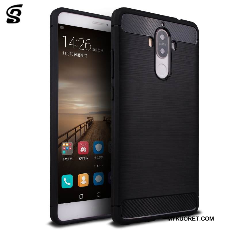 Kuori Huawei Mate 9 Pehmeä Neste Musta Puhelimen Kuoret, Kotelo Huawei Mate 9 Suojaus Murtumaton Trendi