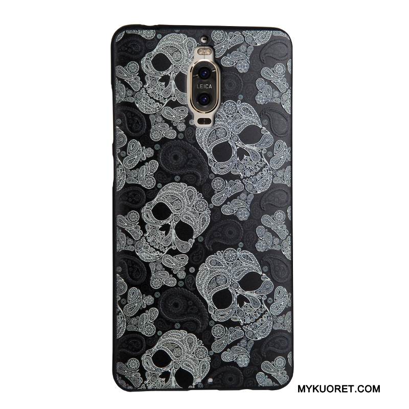 Kuori Huawei Mate 9 Pro Sarjakuva Ripustettavat Koristeet Musta, Kotelo Huawei Mate 9 Pro Suojaus Puhelimen Kuoret