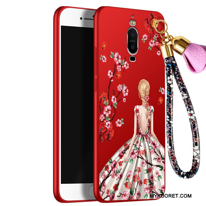 Kuori Huawei Mate 9 Pro Silikoni Ohut Punainen, Kotelo Huawei Mate 9 Pro Suojaus Trendi Puhelimen Kuoret