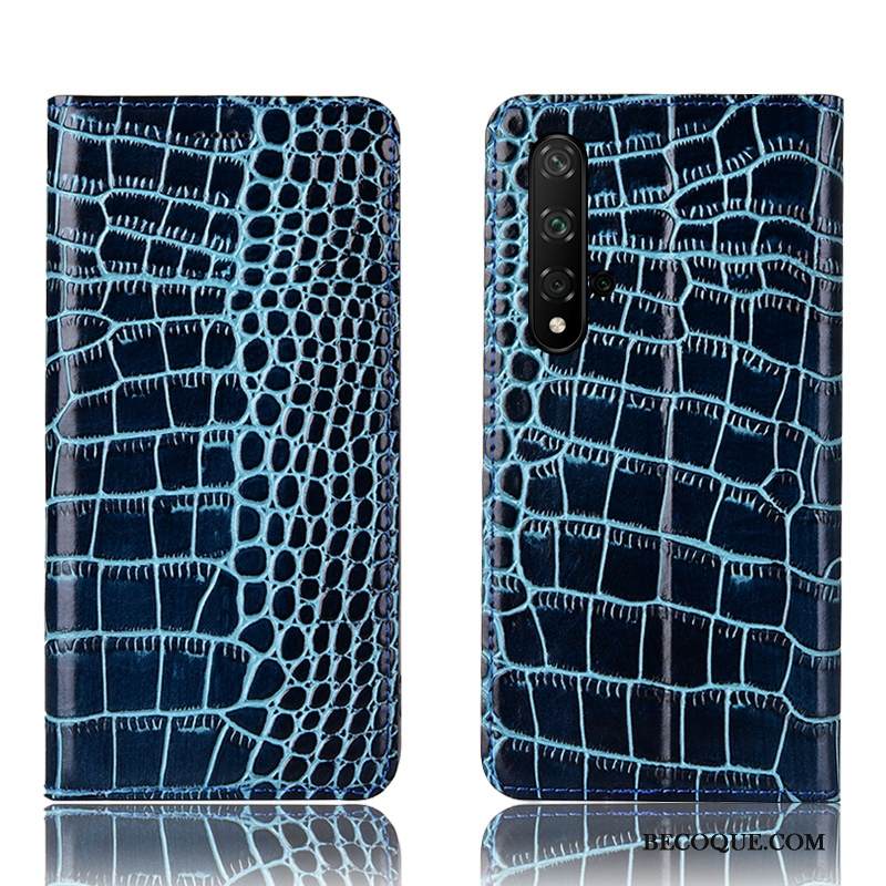 Kuori Huawei Nova 5t Nahka Puhelimen Kuoret Murtumaton, Kotelo Huawei Nova 5t Suojaus Sininen