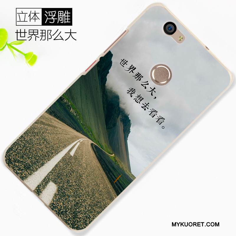 Kuori Huawei Nova Monivärinen Persoonallisuus Puhelimen Kuoret, Kotelo Huawei Nova Luova Pesty Suede Murtumaton