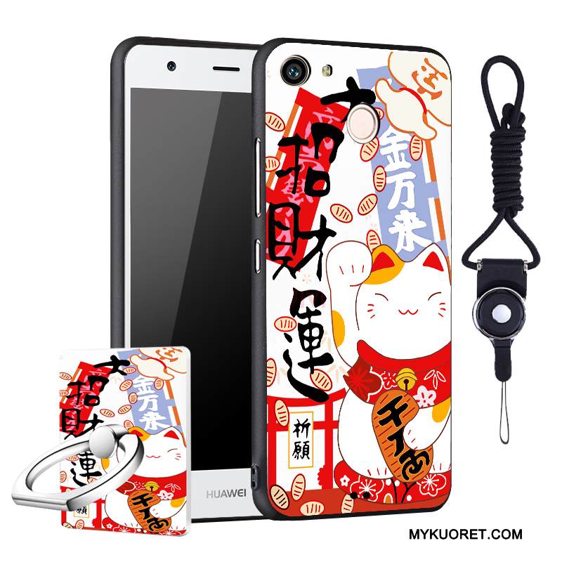 Kuori Huawei Nova Sarjakuva Puhelimen Kuoret Trendi, Kotelo Huawei Nova Silikoni Pesty Suede Punainen