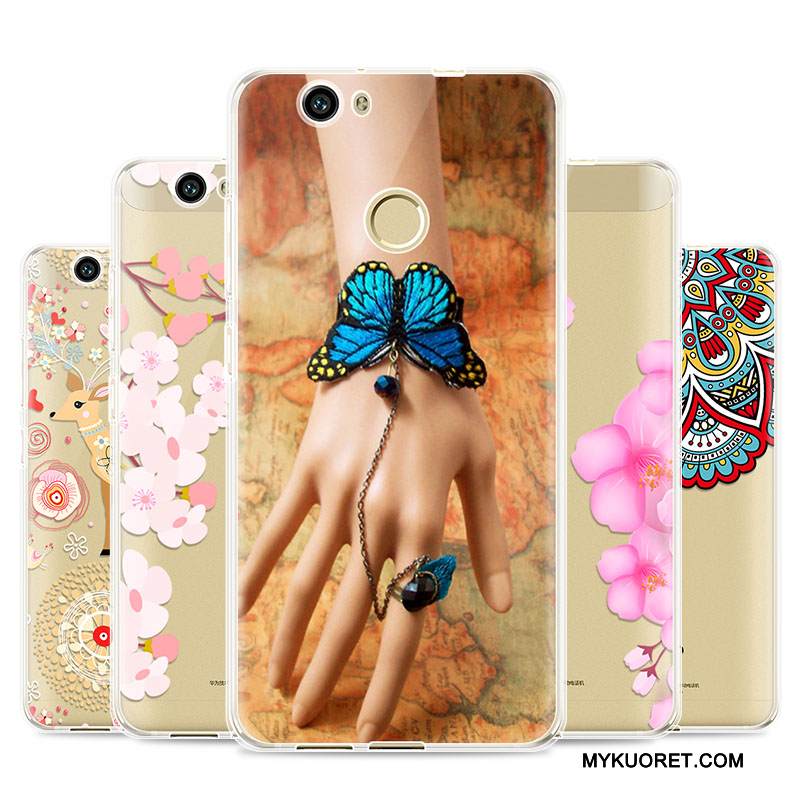 Kuori Huawei Nova Silikoni Keltainen Läpinäkyvä, Kotelo Huawei Nova Pehmeä Neste Murtumaton Puhelimen Kuoret