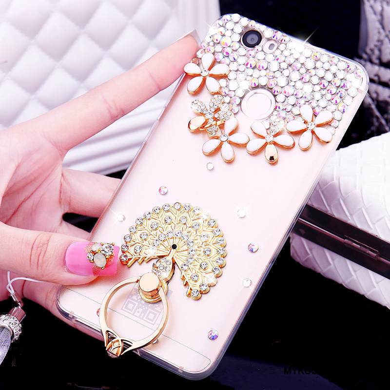 Kuori Huawei Nova Strassi Puhelimen Kuoret Rengas, Kotelo Huawei Nova Silikoni Läpinäkyvä Kulta