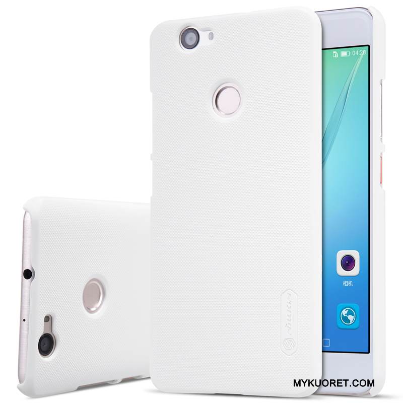 Kuori Huawei Nova Suojaus Valkoinen Pesty Suede, Kotelo Huawei Nova Kova Puhelimen Kuoret