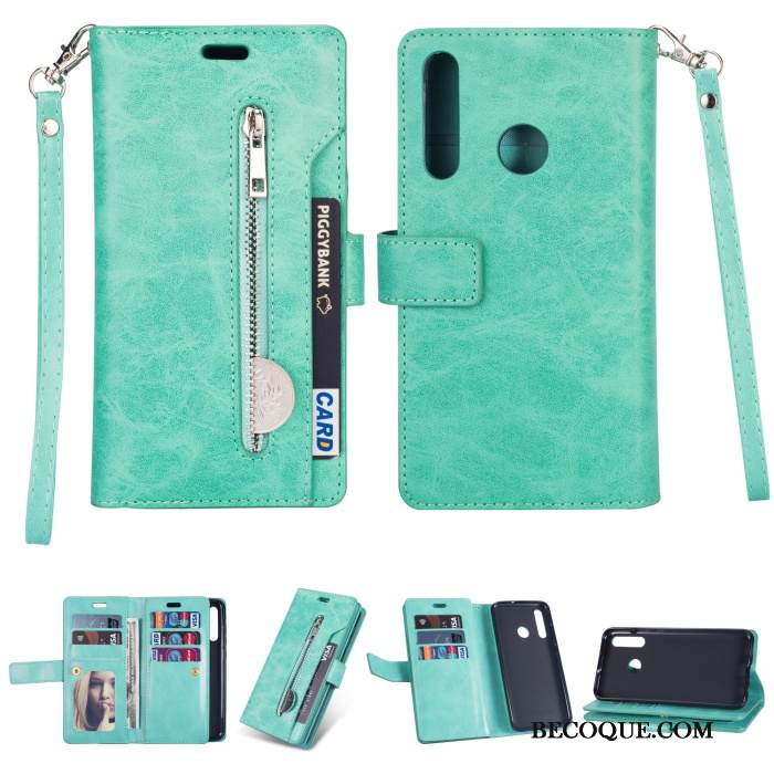 Kuori Huawei P Smart+ 2019 Laukut Puhelimen Kuoret Murtumaton, Kotelo Huawei P Smart+ 2019 Nahka Vihreä