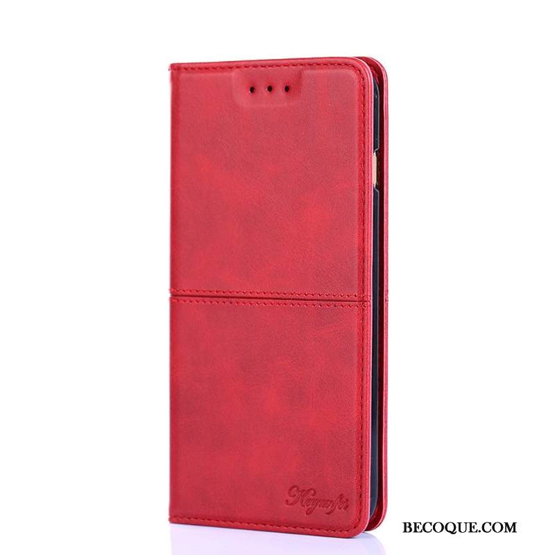 Kuori Huawei P Smart 2019 Nahka Murtumaton Lehmä, Kotelo Huawei P Smart 2019 Kuoret Punainen Puhelimen Kuoret
