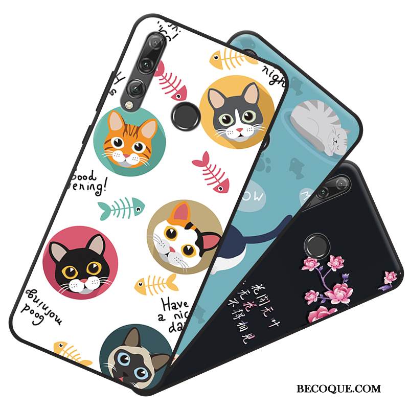 Kuori Huawei P Smart+ 2019 Silikoni Puhelimen Kuoret Kissa, Kotelo Huawei P Smart+ 2019 Pehmeä Neste Murtumaton Ihana