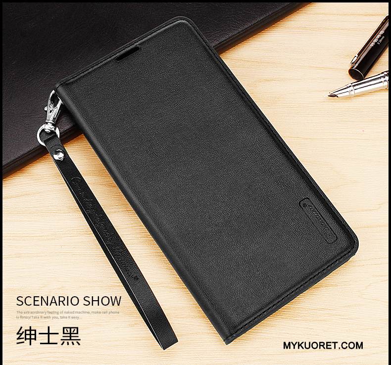 Kuori Huawei P Smart Laukut Musta Puhelimen Kuoret, Kotelo Huawei P Smart Nahka