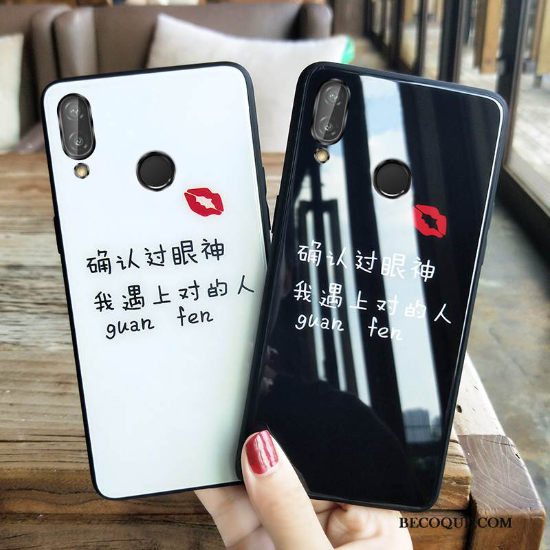 Kuori Huawei P Smart+ Luova Ohut Persoonallisuus, Kotelo Huawei P Smart+ Suojaus Lasi Yö