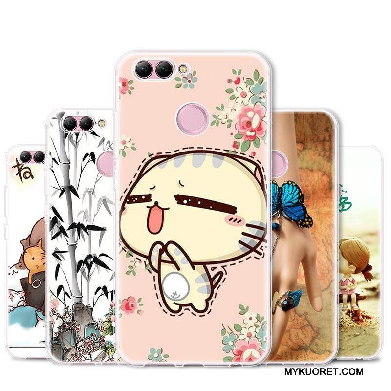 Kuori Huawei P Smart Silikoni Jauhe Läpinäkyvä, Kotelo Huawei P Smart Suojaus Puhelimen Kuoret Trendi