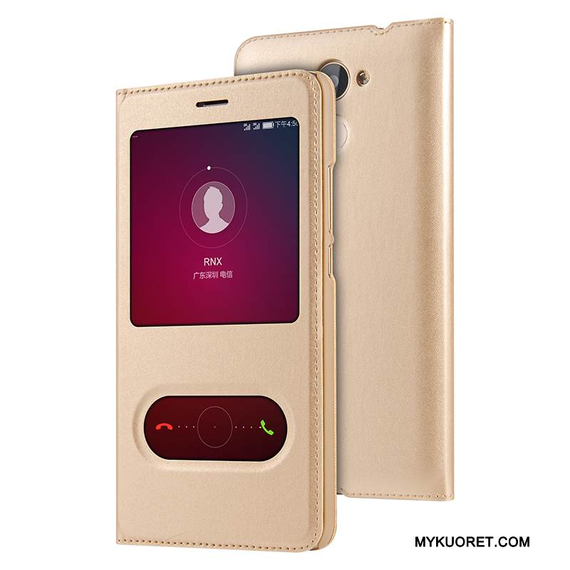 Kuori Huawei P Smart Suojaus Puhelimen Kuoret Kulta, Kotelo Huawei P Smart Nahka