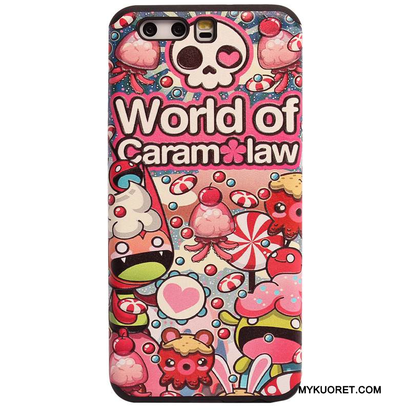 Kuori Huawei P10 Laukut Punainen Murtumaton, Kotelo Huawei P10 Silikoni Puhelimen Kuoret Pesty Suede