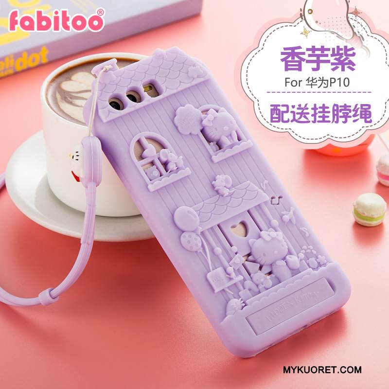Kuori Huawei P10 Laukut Ripustettavat Koristeet Ripustettava Kaula, Kotelo Huawei P10 Pehmeä Neste Puhelimen Kuoret Kani