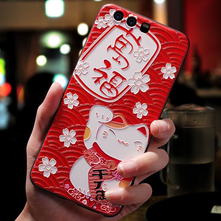 Kuori Huawei P10 Laukut Ultra Puhelimen Kuoret, Kotelo Huawei P10 Silikoni Punainen Rikkaus