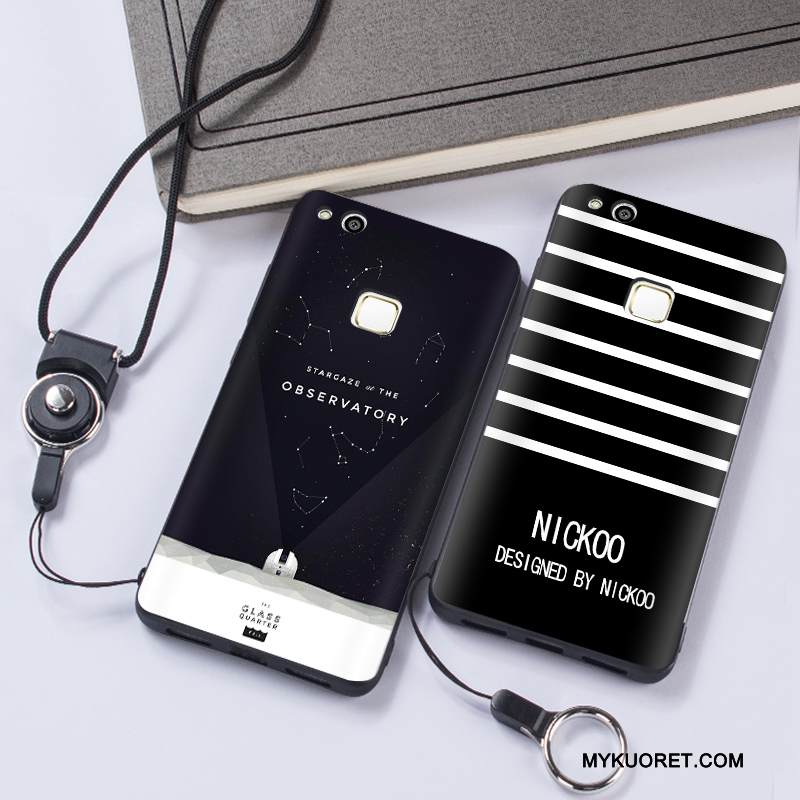 Kuori Huawei P10 Lite Maalaus Puhelimen Kuoret Nuoret, Kotelo Huawei P10 Lite Suojaus Musta Trendi