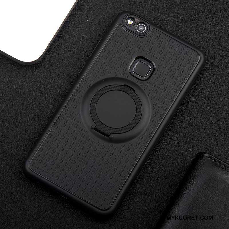 Kuori Huawei P10 Lite Pehmeä Neste Magneettinen Nuoret, Kotelo Huawei P10 Lite Tuki Murtumaton Musta