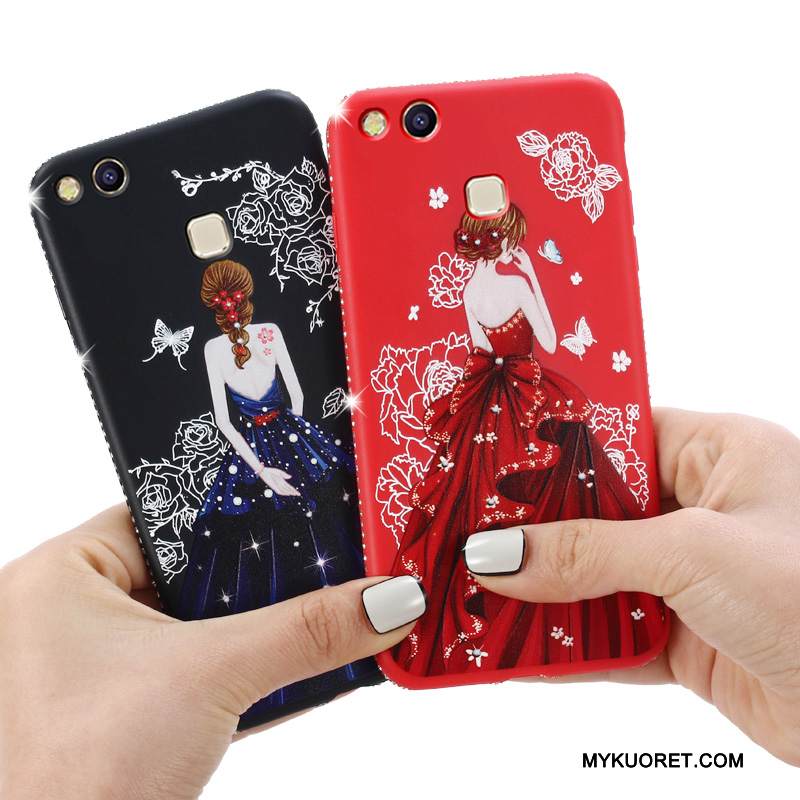 Kuori Huawei P10 Lite Silikoni Nuoret Murtumaton, Kotelo Huawei P10 Lite Suojaus Puhelimen Kuoret Musta