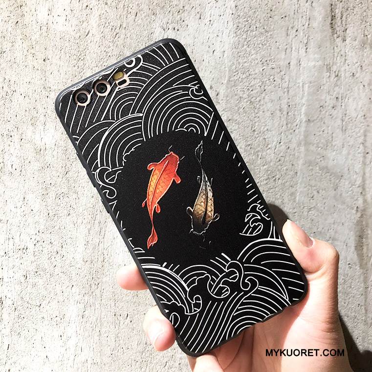 Kuori Huawei P10 Luova Murtumaton Persoonallisuus, Kotelo Huawei P10 Suojaus Musta Tide-brändi