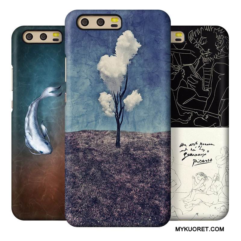 Kuori Huawei P10 Luova Pesty Suede Kova, Kotelo Huawei P10 Murtumaton Persoonallisuus