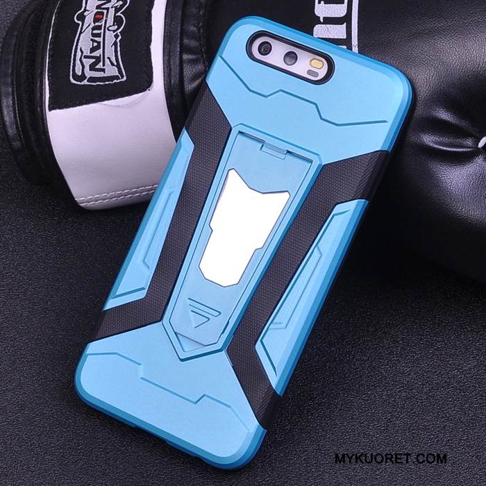 Kuori Huawei P10 Luova Trendi Pesty Suede, Kotelo Huawei P10 Silikoni Sininen Kova