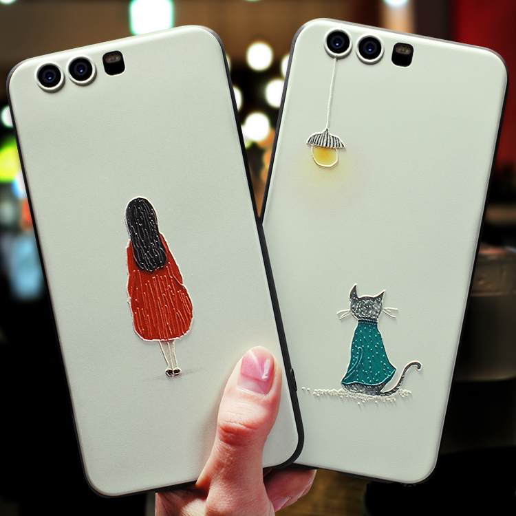 Kuori Huawei P10 Pehmeä Neste Yksinkertainen Persoonallisuus, Kotelo Huawei P10 Silikoni Vaalean Murtumaton