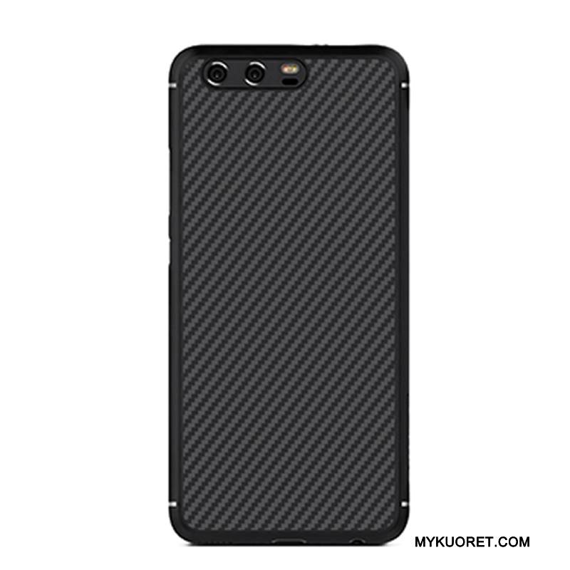 Kuori Huawei P10 Plus Kuitu Kulta, Kotelo Huawei P10 Plus Magneettinen Musta