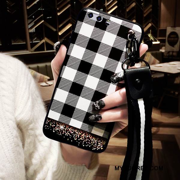 Kuori Huawei P10 Plus Laukut Murtumaton Net Red, Kotelo Huawei P10 Plus Silikoni Puhelimen Kuoret Musta