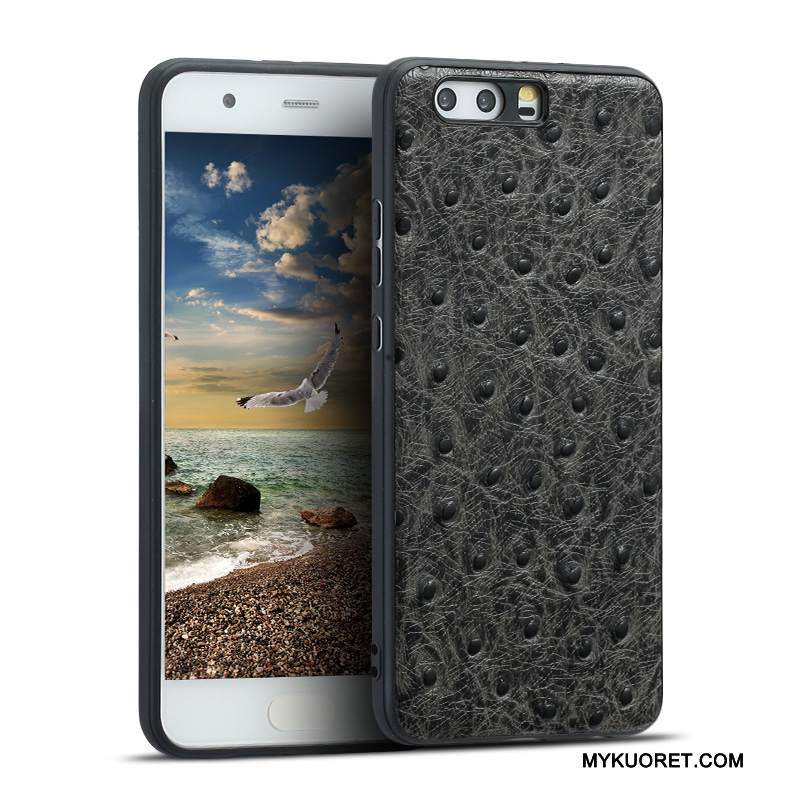 Kuori Huawei P10 Plus Laukut Murtumaton Tyylikäs, Kotelo Huawei P10 Plus Nahka Musta Puhelimen Kuoret