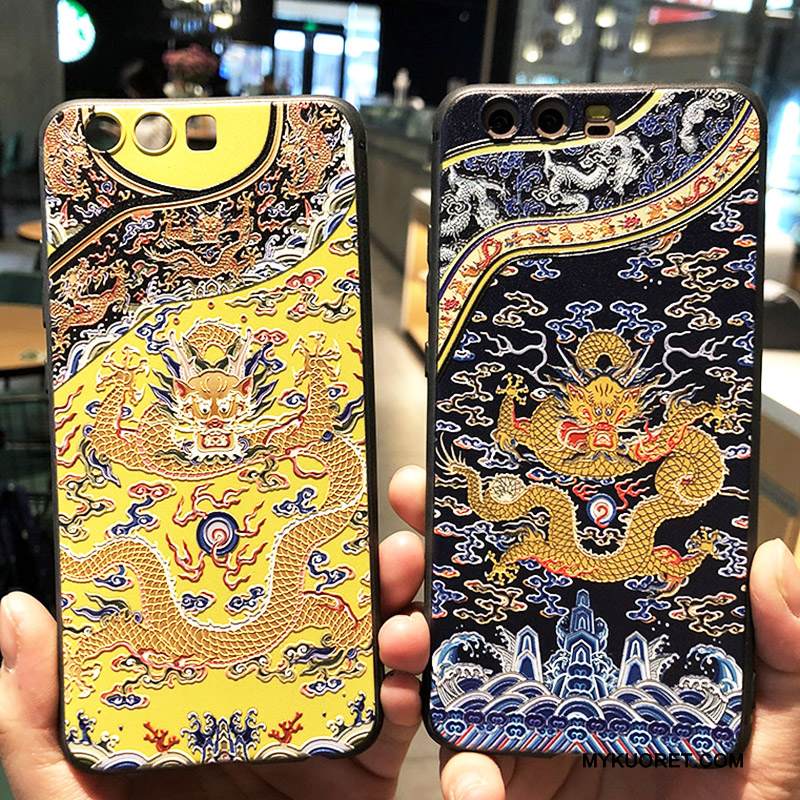 Kuori Huawei P10 Plus Luova Trendi Toteemi, Kotelo Huawei P10 Plus Monivärinen Persoonallisuus Lohikäärme