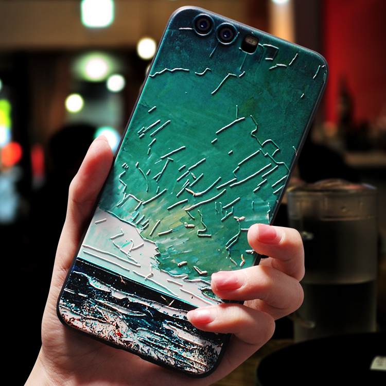 Kuori Huawei P10 Plus Luova Vihreä Trendi, Kotelo Huawei P10 Plus Laukut Taide Puhelimen Kuoret