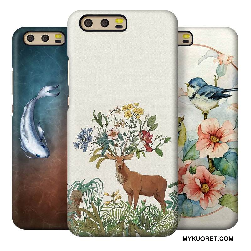 Kuori Huawei P10 Plus Monivärinen Trendi Murtumaton, Kotelo Huawei P10 Plus Luova Pesty Suede Kova