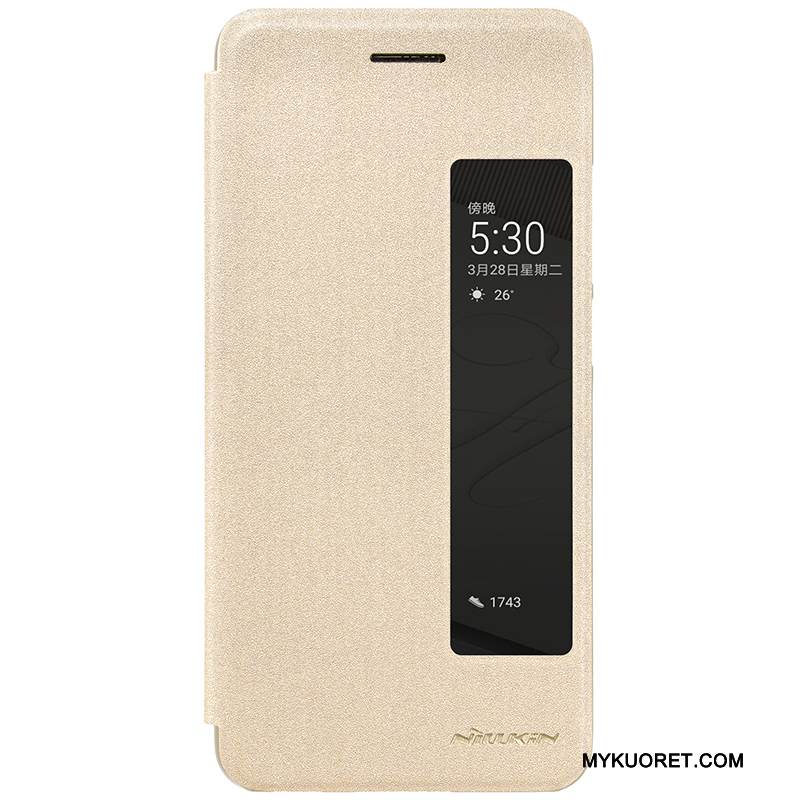 Kuori Huawei P10 Plus Nahka Horrostila Puhelimen Kuoret, Kotelo Huawei P10 Plus Kulta Murtumaton