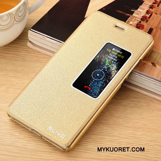 Kuori Huawei P10 Plus Nahka Kulta Murtumaton, Kotelo Huawei P10 Plus Suojaus Puhelimen Kuoret